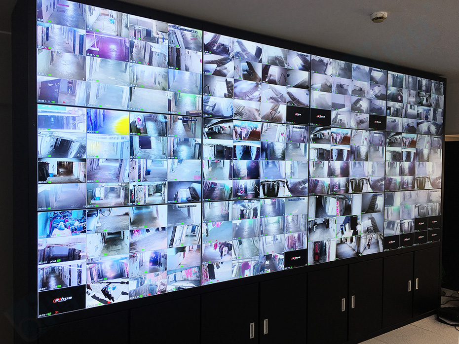 12台三星5.5mm46寸液晶拼接屏打造上海宝山江杨批发市场监控管理系统平台